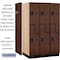 Salsbury Industries Wardrobe Locker, 45" W, 24" D, 76" H, (3) Wide, (6) Openings, Mahogany 27364MAH - alternate 7
